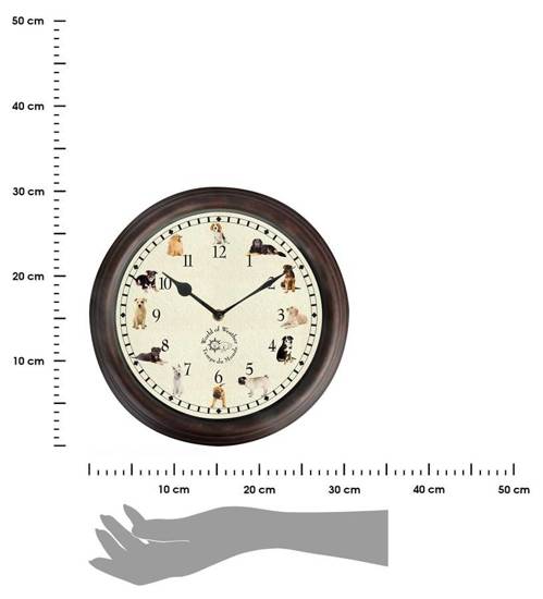 PSY zegar ścienny z odgłosami psów, Ø 30 cm 