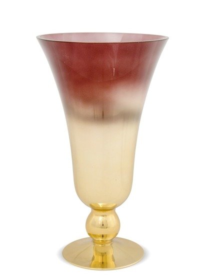 RODITI świecznik szklany złoto-purpurowy, wys.31 cm