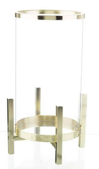 RODRIGO świecznik na złotym, metalowym stojaku, wys. 26 cm