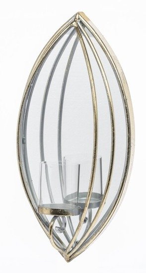 ROSALIE lampion, świecznik ścienny z lustrem w kształcie łzy, do powieszenia, wys. 40 cm