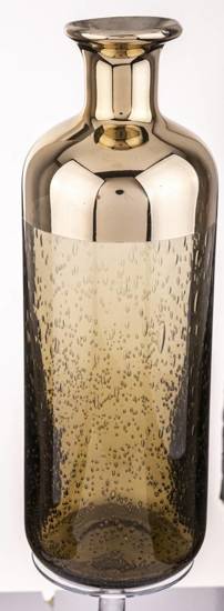 RUBENS wazon dymione szkło ze złotym zdobieniem, wys. 31 cm