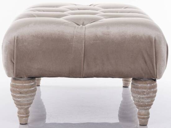 SAMMY niskie pikowane siedzisko w stylu prowansalskim, wys. 23 cm