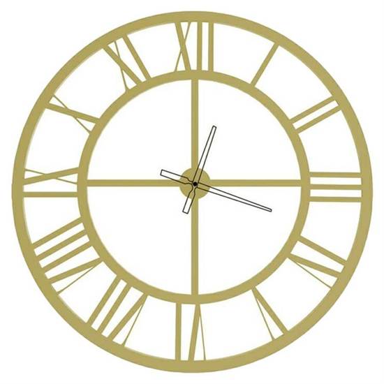 SATURI zegar złoty ażurowy w stylu glamour, Ø 90 cm