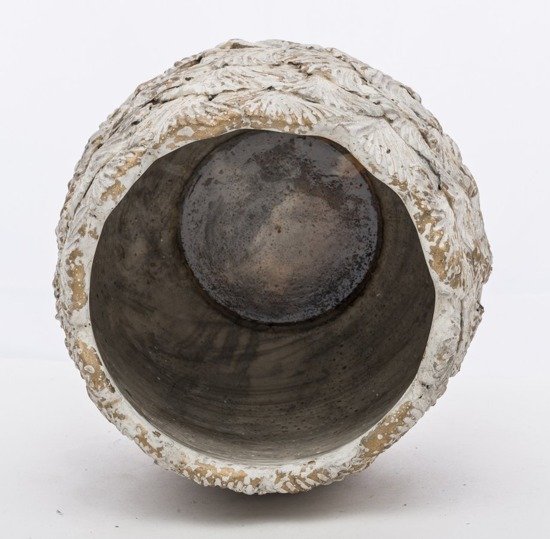 SEA osłonka z cementu ze wzorem w muszelki, wys. 17 cm