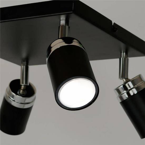 SILVDELY lampa sufitowa czarna ze srebrnymi elementami, szer. 25 cm