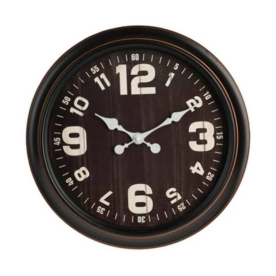 SIMRY prosty zegar ścienny czarny,  Ø 40 cm