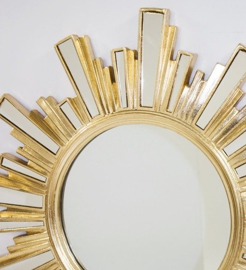 SONNE lustro złote w kształcie słońca, 78 cm