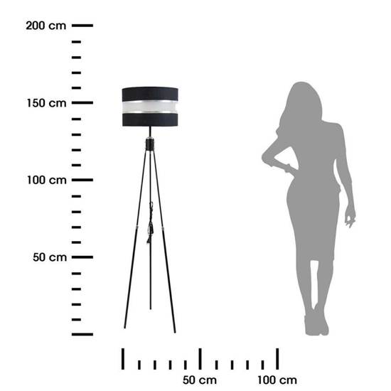 STEFANIA lampa podłogowa z abażurem regulowana, max. wys. 160 cm