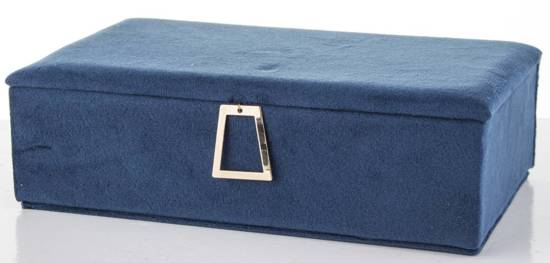 SUNFLOWER szkatułka na biżuterię niebieska, 6x19x12 cm