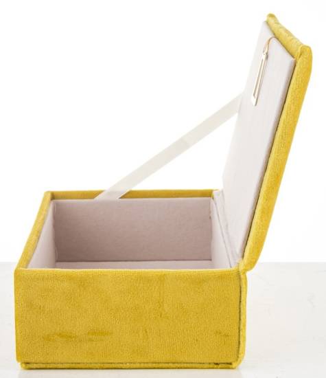 SUNFLOWER szkatułka na biżuterię żółta, 6x19x12 cm