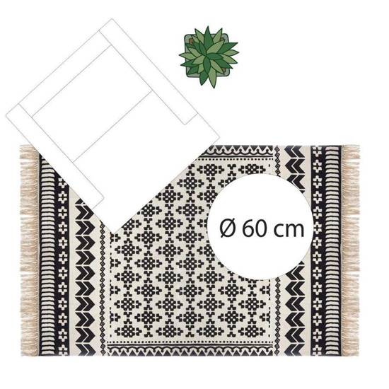 TAKEN dywan ozdobiony etnicznym wzorem i frędzlami,120x170 cm