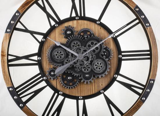 TIMEON zegar ścienny z widocznym mechanizmem, Ø 80 cm