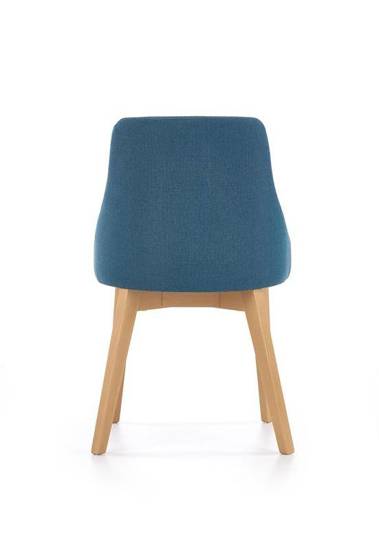 TOLEDO krzesło tapicerowane turkus na drewnianych nogach