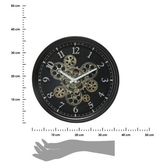 VICTOR zegar ścienny w metalowej ramie osłonięty szybą, Ø 37 cm