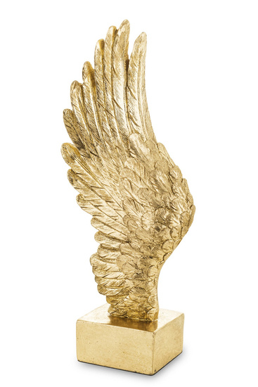 WING skrzydło dekoracyjne złote, 26x7x11 cm