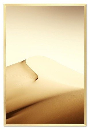 ZŁOTA PUSTYNIA PIASZCZYSTA obraz wydma pustynna w złotej ramie, 63x93 cm