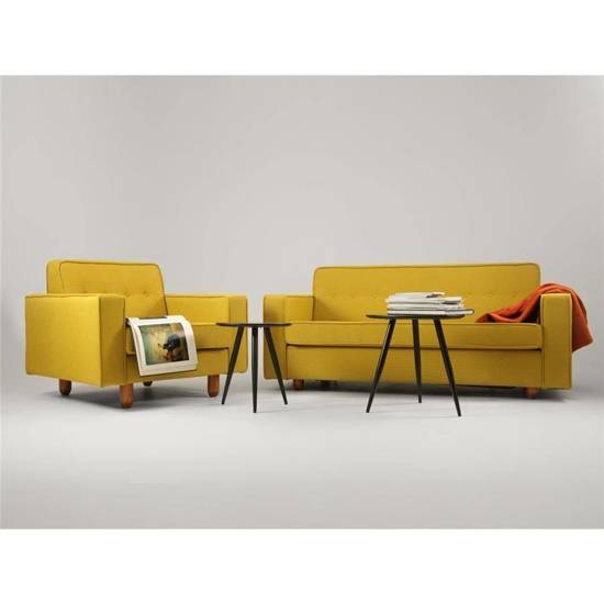 ZUGO sofa dwuosobowa w kolorze żółtym, dł. 178 cm